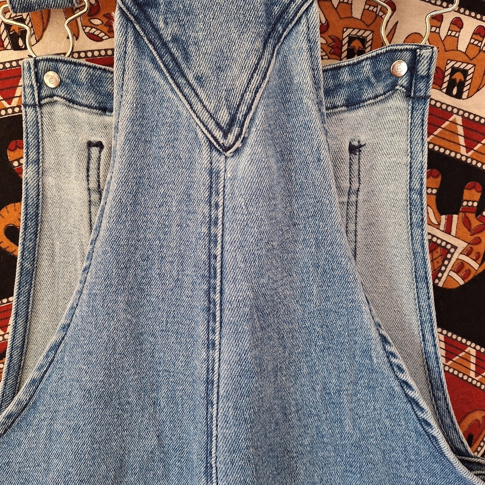Juicy Couture Denim Rhinestone Bedazzled Wide Leg Disco Dungarees - Picture 13 of 16
